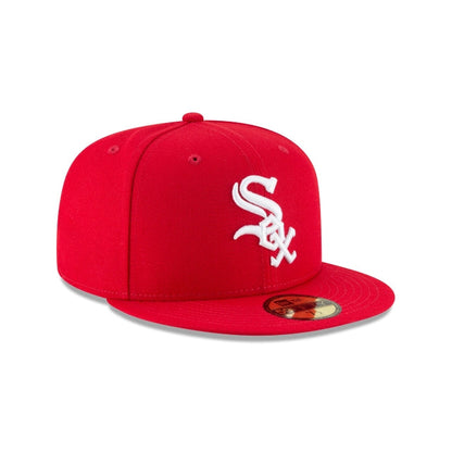 Chicago White Sox Scarlet Basic 59FIFTY Fitted Hat