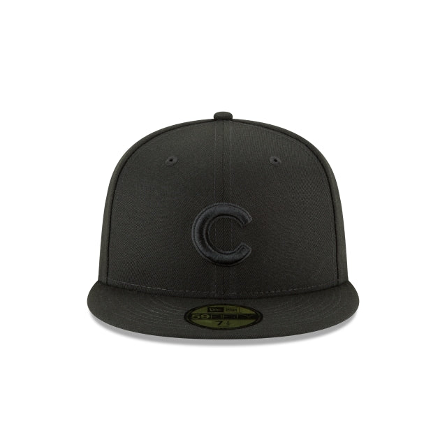 Chicago Cubs Blackout Basic 59FIFTY Fitted Hat