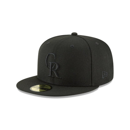 Colorado Rockies Blackout Basic 59FIFTY Fitted Hat