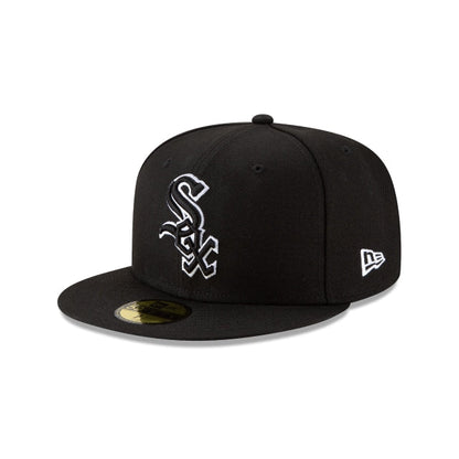 Chicago White Sox Black Outline 59FIFTY Fitted Hat