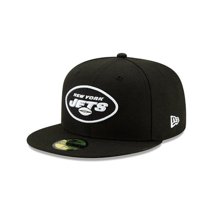 New York Jets Black and White 59FIFTY Fitted Hat
