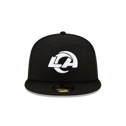 Los Angeles Rams Black and White 59FIFTY Fitted Hat
