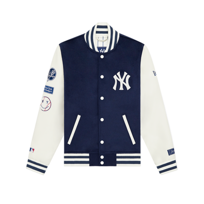 New York or Nowhere x New York Yankees Navy Motto Varsity Jacket