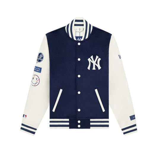 New York or Nowhere x New York Yankees Navy Motto Varsity Jacket