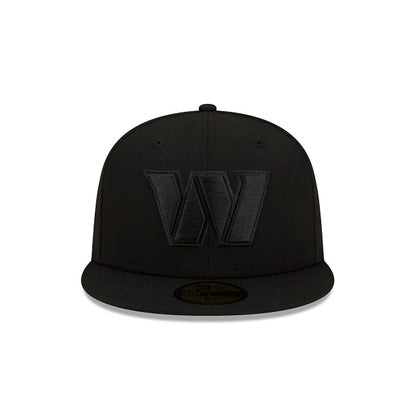 Washington Commanders Black On Black 59FIFTY Fitted Hat
